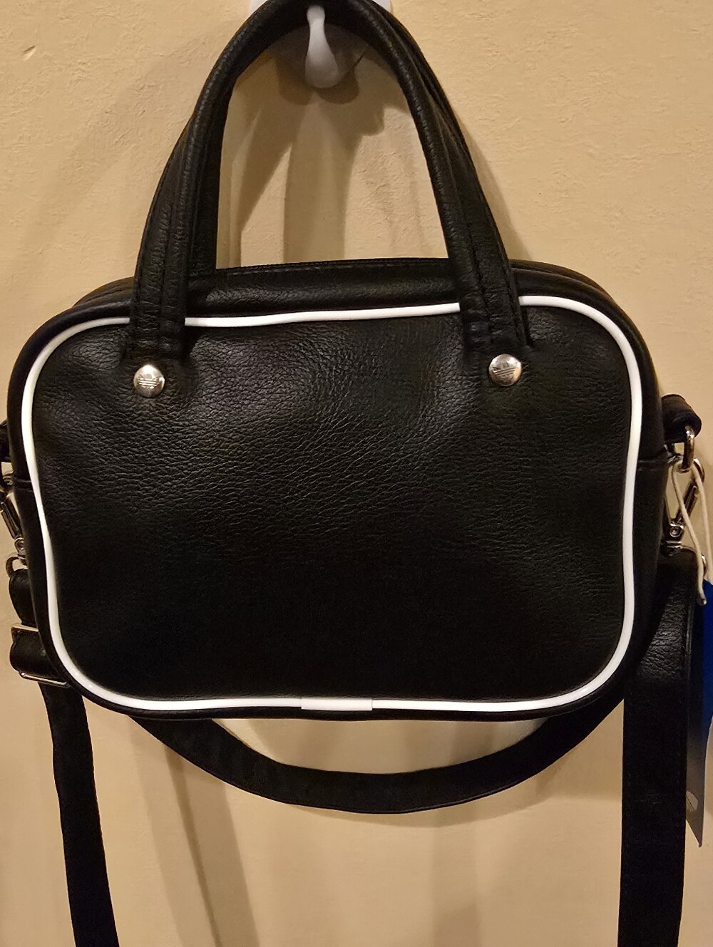 Adidas Originals Adicolor Mini Bowling Bag Crossbody Black NWT - Picture 2 of 15